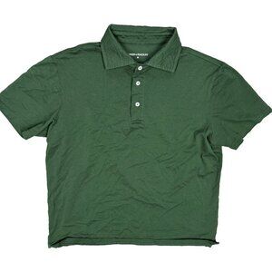 Spier & Mackay Polo Shirt Short Sleeve Mesh Cotton Green Medium